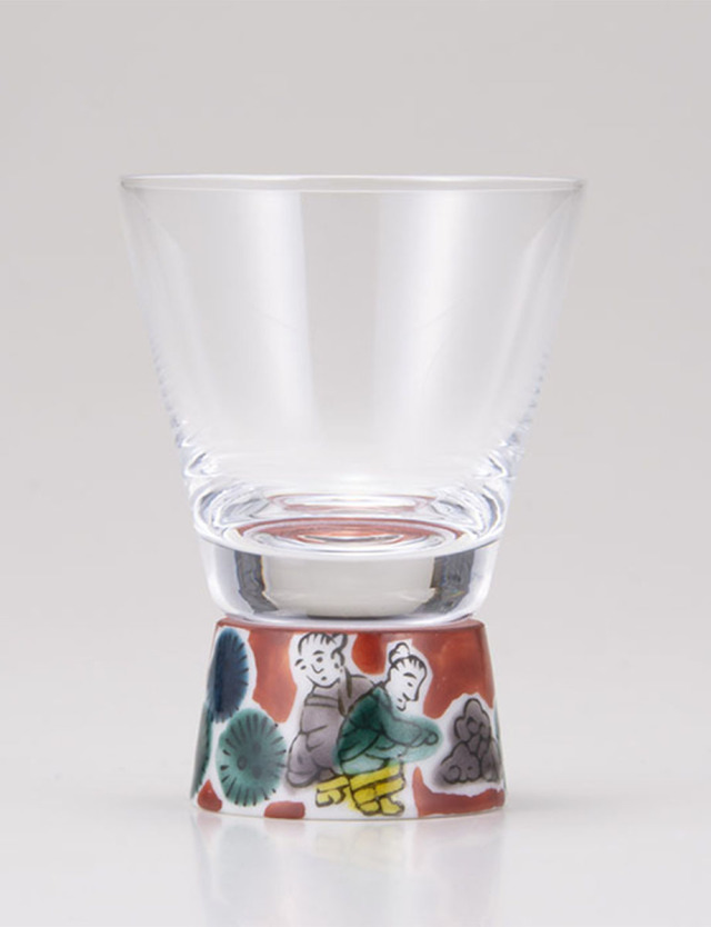 ショットグラス　木米　レッド