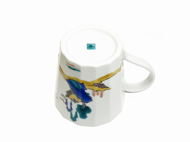 マグカップ色絵山水3