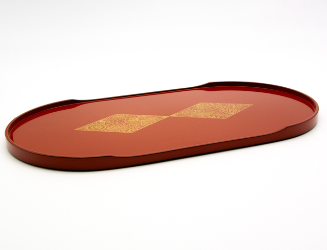 復興支援》輪島塗 コーヒートレイ（しのぶ沈金） かぶらきでしか買えない