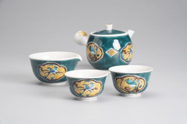 小茶器・青手古九谷（青）