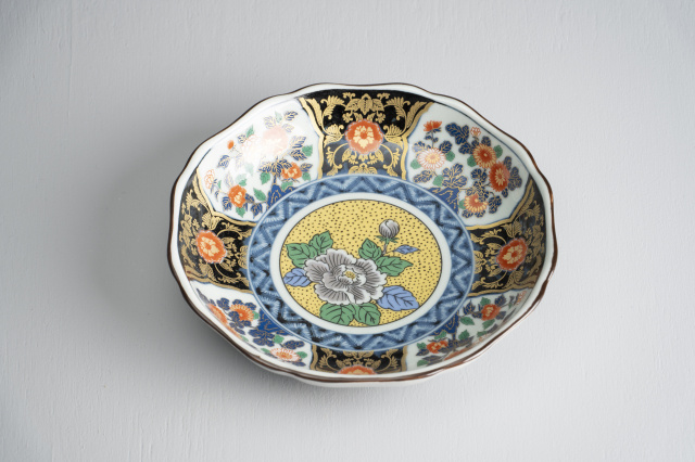 5寸皿・吉田屋牡丹