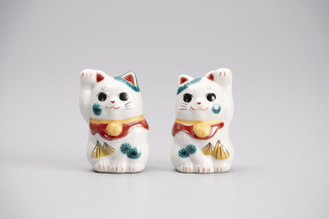 1.5号招き猫・雪吊り(左右)