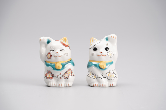 1.5号招き猫・紅白梅(左右)