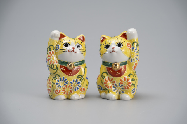 3号招き猫・山吹盛(左右)
