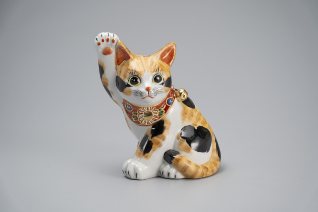 5.5号横座招き猫・毛長三毛