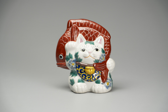 大漁招福・色絵牡丹(糠川孝之・画)