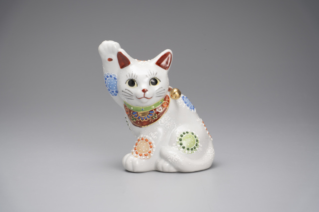 5.5号横座招き猫・白盛