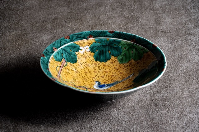 鉢・吉田屋花鳥図