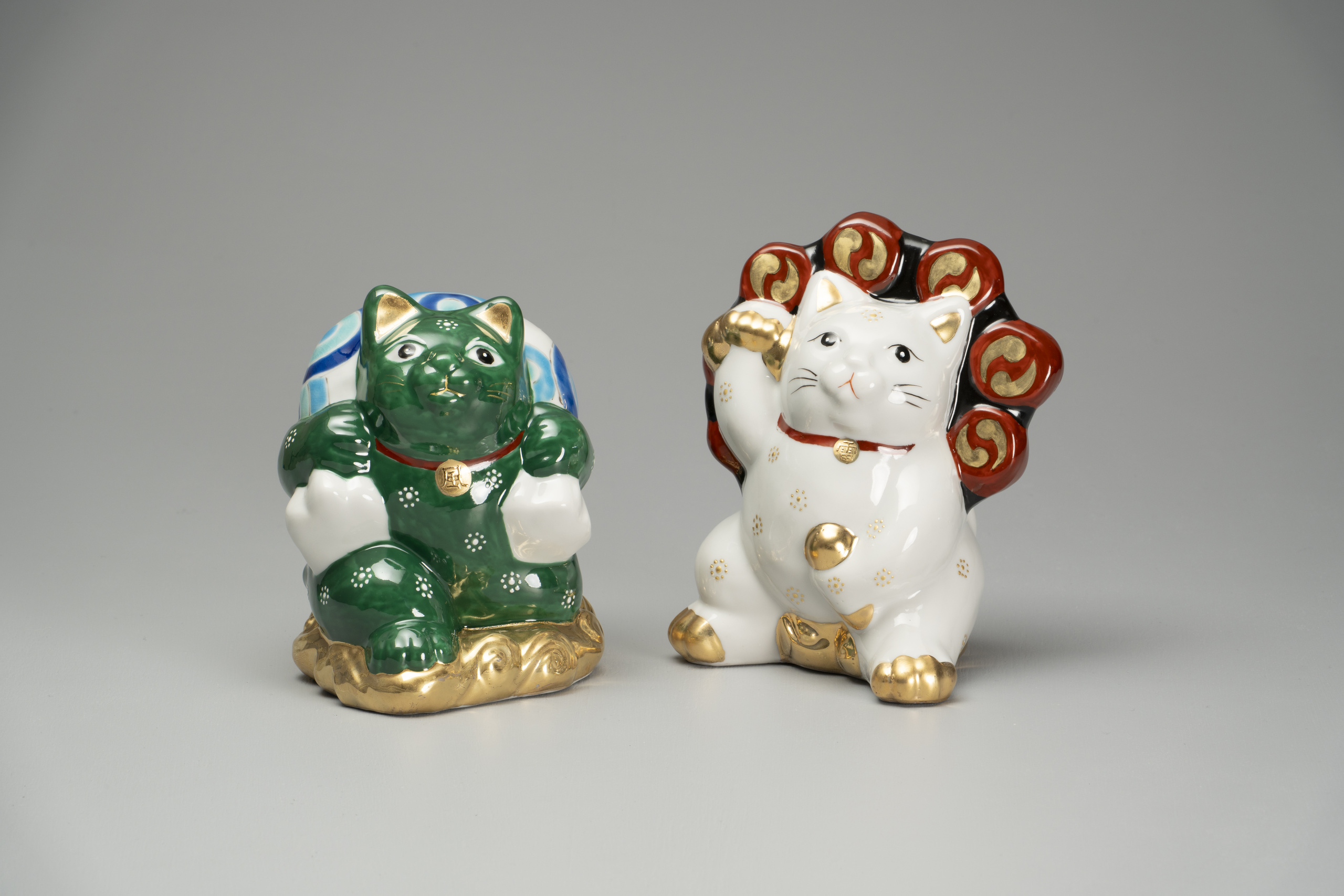 風神雷神猫・金彩(高総文・画)