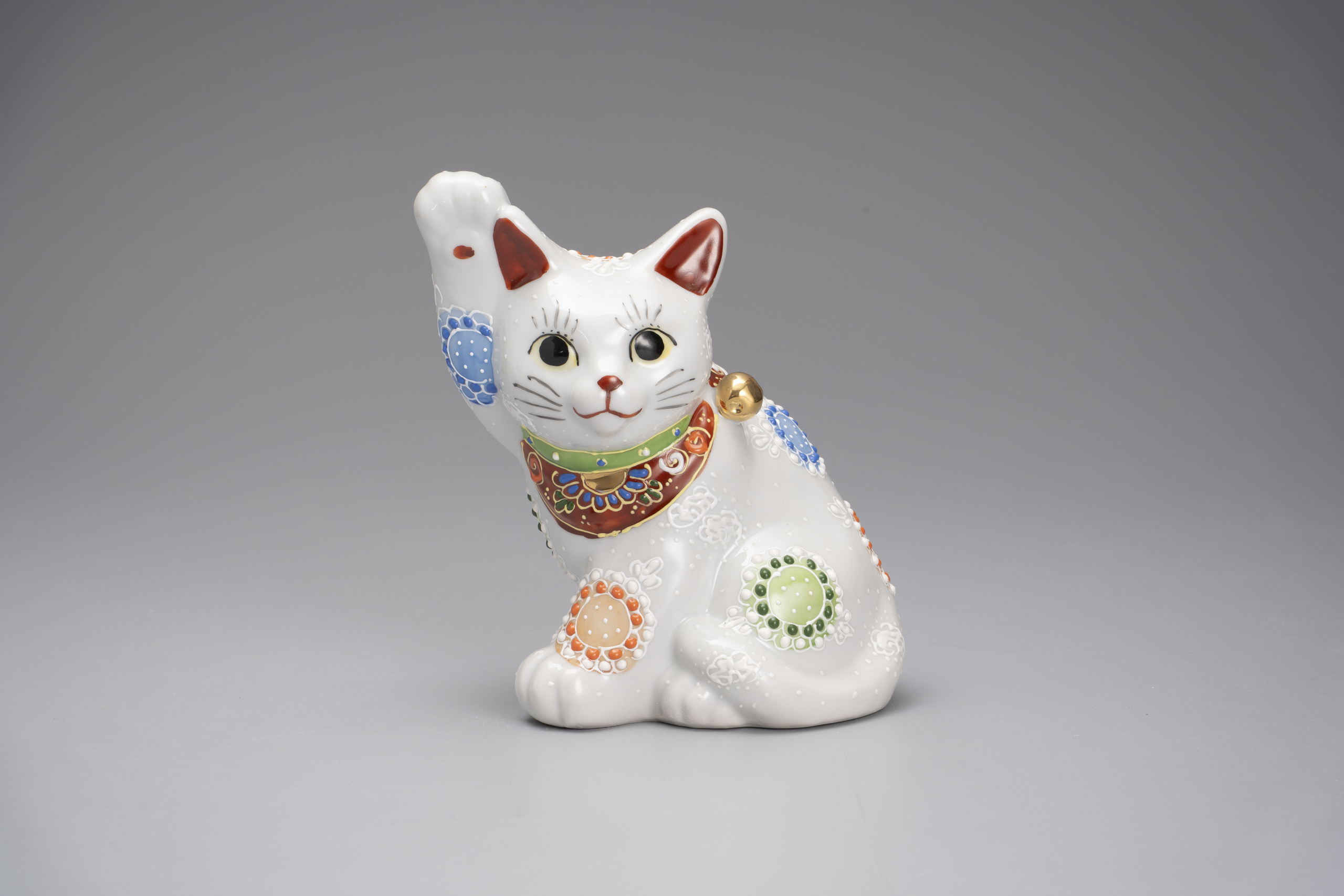 5.5号横座招き猫・白盛