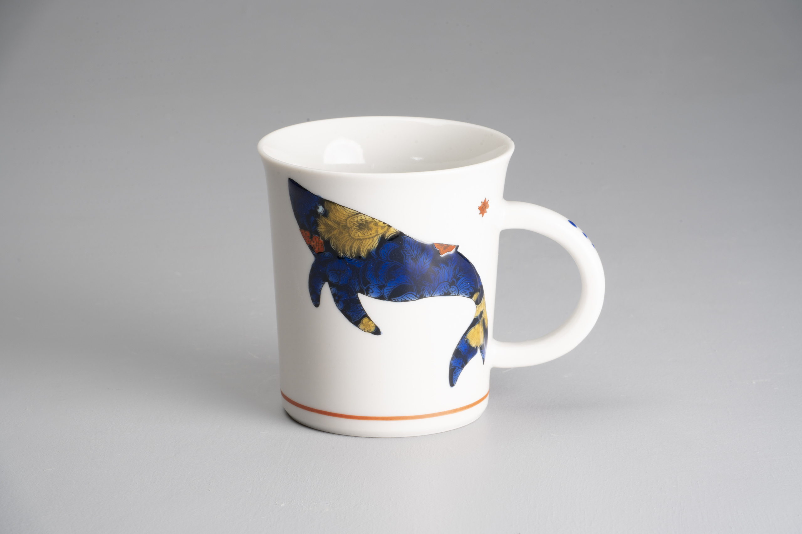 マグカップ・ボタニカル青手　クジラ
