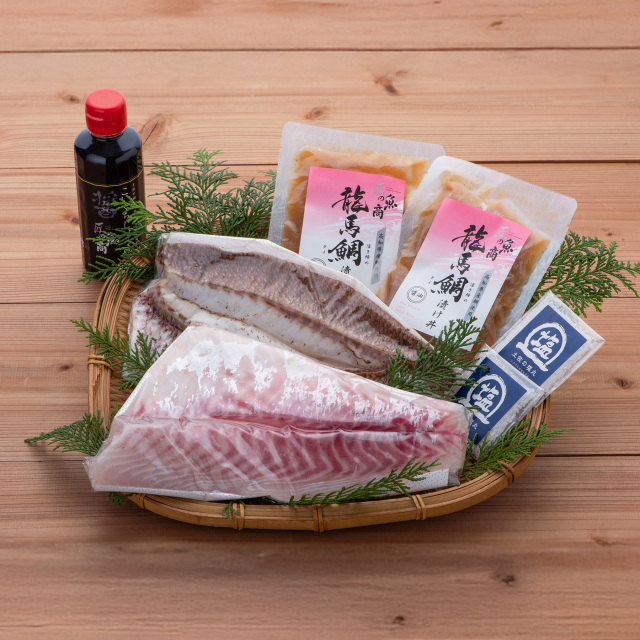 産地直送 龍馬鯛づくしセット（刺身／皮つき炙り／漬け丼）
