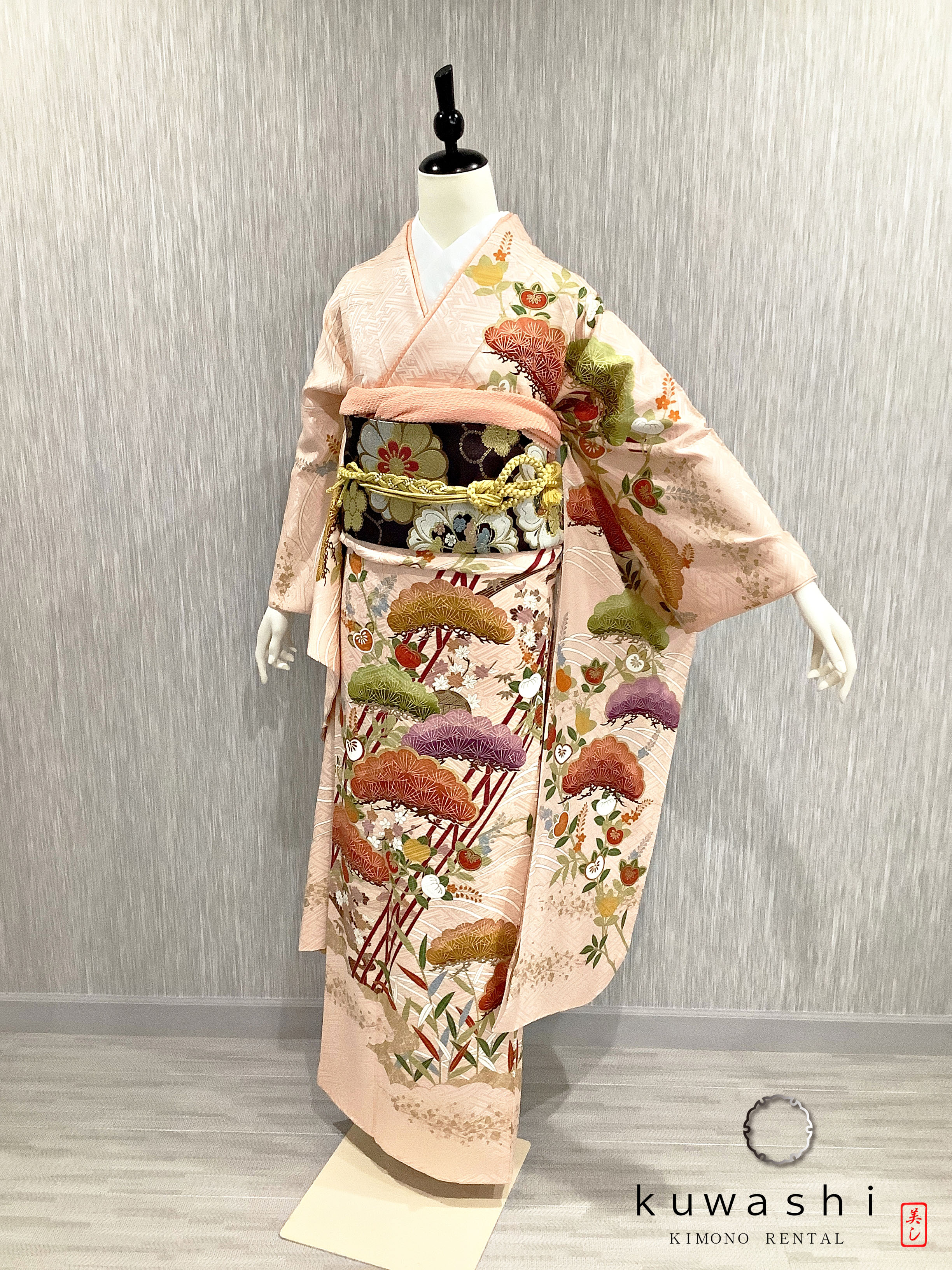 ≪美品≫正絹 振袖9点フルセット【393】【145cm~155cmの方