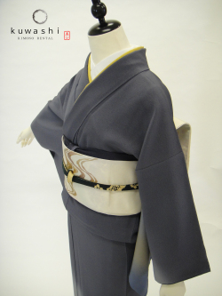 付下げ訪問着 レンタル 結婚式 ゲスト 紺系