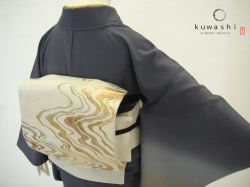 付下げ訪問着 レンタル 結婚式 ゲスト 紺系