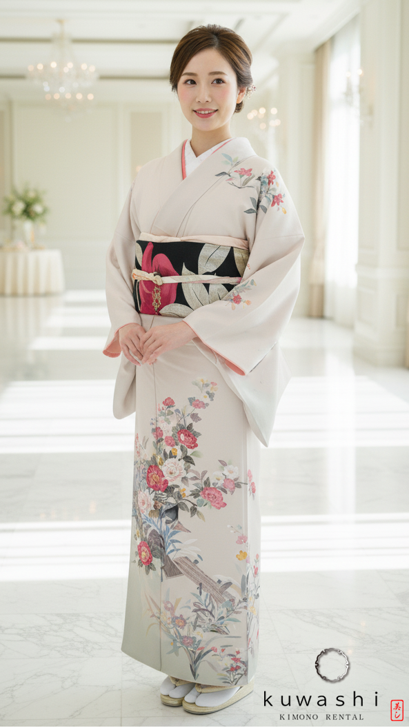 【ご予約品】SKI6 訪問着 ピンク 銀 匿名配送 訪問着セット トール 正絹レンタル訪問着＆正絹レンタル附下げ