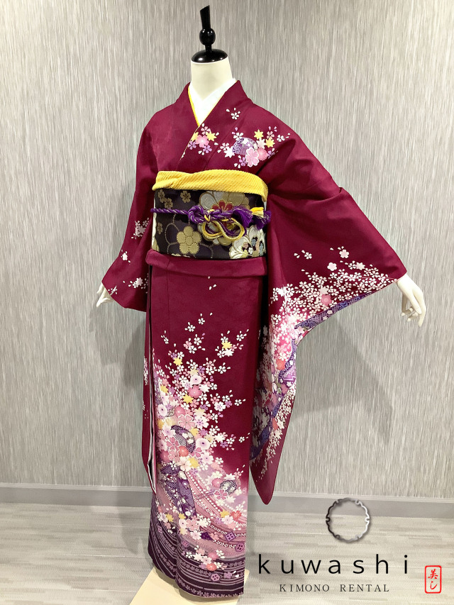 振袖 クワシ着物レンタル 品番８００３６