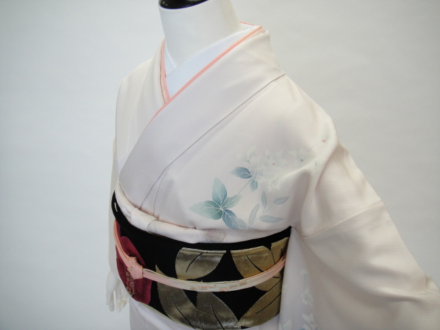 クワシ着物レンタル 薄桜色正絹訪問着