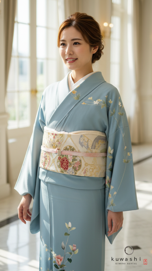 訪問着　フルセット　カンナ　鮮やか　着物　P5 SOUBIEN レンタル 訪問着 フルセット 七五三 卒業式 卒園式 入学式