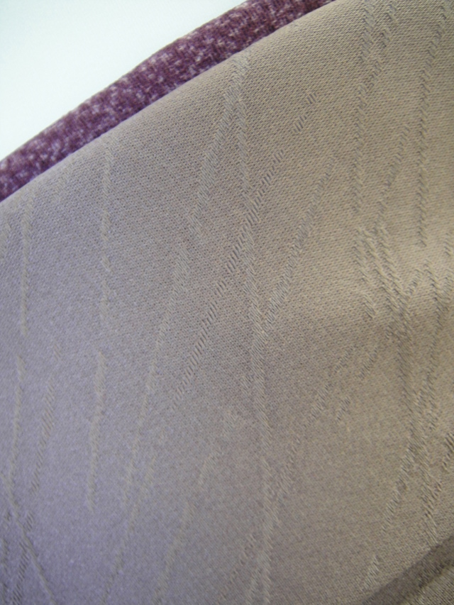 クワシ着物レンタル 灰紫地紋正絹色無地