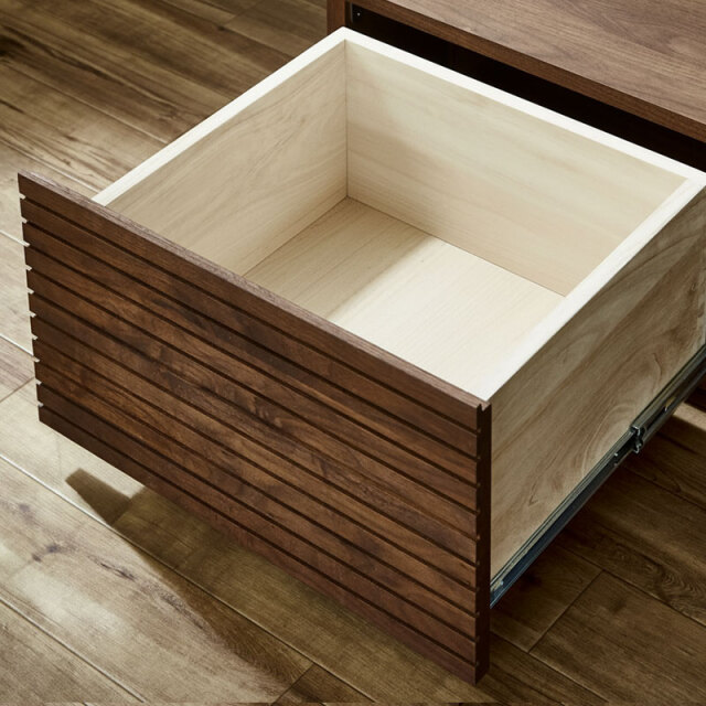 天然木、無垢材使用テレビボード 風雅／FUUGA-幅1500mm（ウォールナ ット・ウォルナット‐スリット）st10