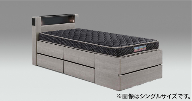 Tasia引出し付きベッド フットBoxタイプ　セミダブル