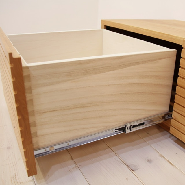 天然木、無垢材使用テレビボード 風雅／FUUGA-幅2000mm（ブラックチェリー・ブラックチェリー‐スリット）st5