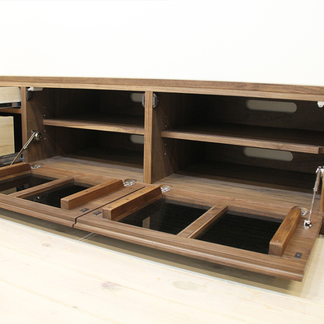 天然木、無垢材使用テレビボード 風雅／FUUGA-幅2400mmタイプ2（ウォール ナット・ウォルナット‐スリット）st7