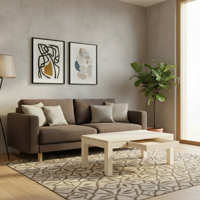 30％オフ!! 【現品限り】 凛／RIN センターテーブル(四角脚) ロー