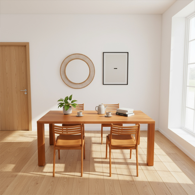 凛　ダイニングテーブルセット　幅1800mm（ブラックチェリー）