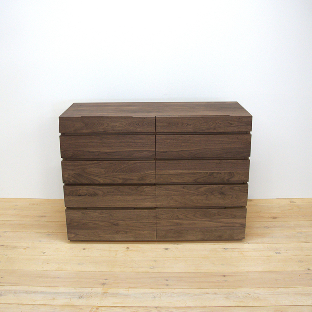 彩美 チェスト 1200 ウォールナットStock