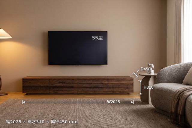 グレーブラウンスタイルの風雅テレビボード
