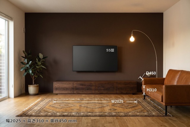 ミッドセンチュリースタイルの風雅テレビボード