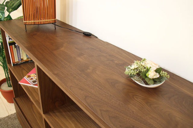 天然木・無垢材使用のシェルフ・飾り棚 ウォールナット 風雅