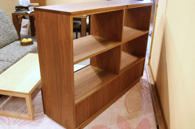 天然木・無垢材使用のシェルフ・飾り棚 ウォールナット 風雅