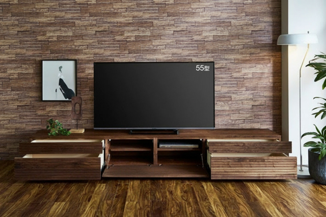 天然木・無垢材のテレビボード風雅type2ウォールナット幅2700mm4