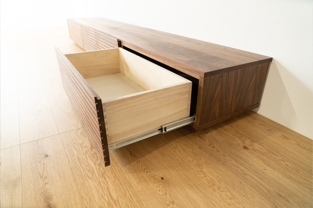 天然木・無垢材のテレビボード風雅ウォールナット幅3000mm