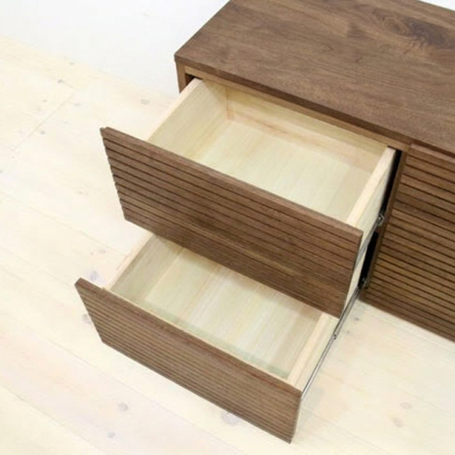 天然木・無垢材使用のシンプル家具シリーズ 風雅 チェスト ウォールナット
