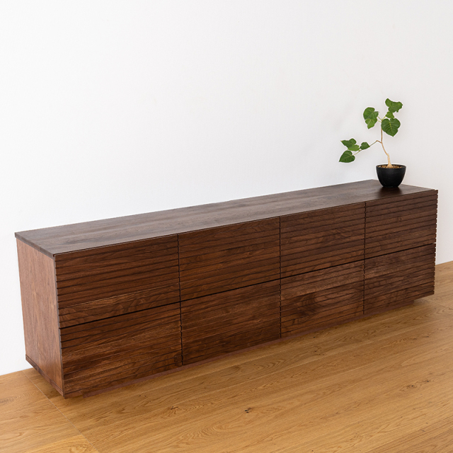 天然木・無垢材使用のシンプル家具シリーズ 風雅 チェスト ウォールナット