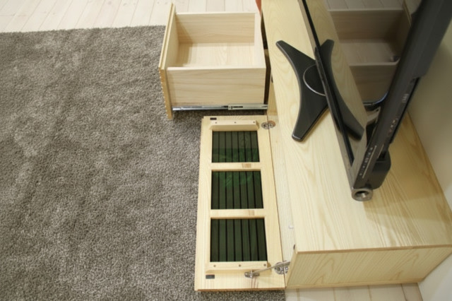 サイズオーダー可能 天然木・無垢材使用のシンプル家具シリーズ 風雅 テレビボード ホワイトアッシュ