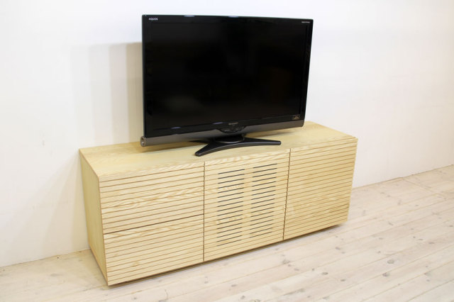サイズオーダー可能 天然木・無垢材使用のシンプル家具シリーズ 風雅 テレビボード ホワイトアッシュ