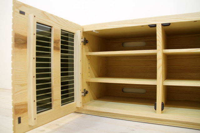 サイズオーダー可能 天然木・無垢材使用のシンプル家具シリーズ 風雅 テレビボード ホワイトアッシュ