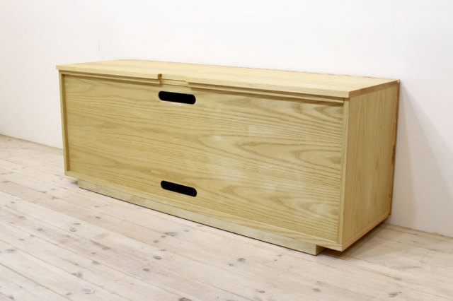 サイズオーダー可能 天然木・無垢材使用のシンプル家具シリーズ 風雅 テレビボード ホワイトアッシュ