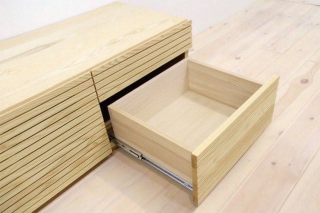 サイズオーダー可能 天然木・無垢材使用のシンプル家具シリーズ 風雅 テレビボード ホワイトアッシュ