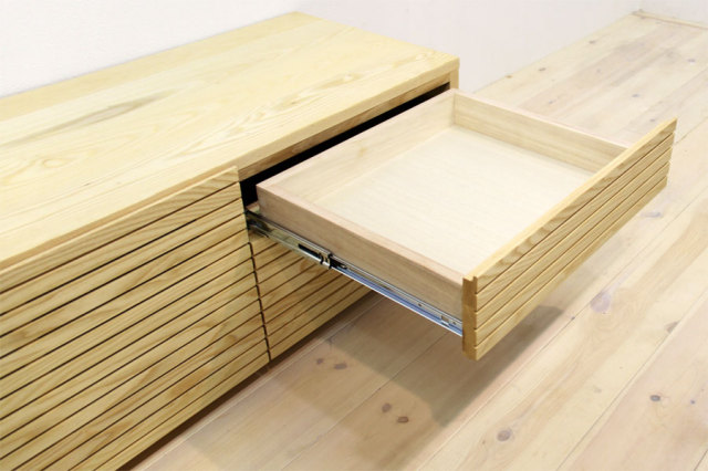 サイズオーダー可能 天然木・無垢材使用のシンプル家具シリーズ 風雅 テレビボード ホワイトアッシュ