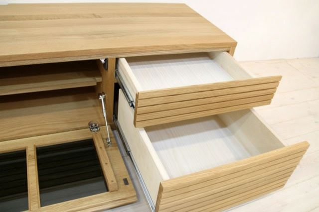 サイズオーダー可能 天然木・無垢材使用のシンプル家具シリーズ 風雅 テレビボード ホワイトオーク