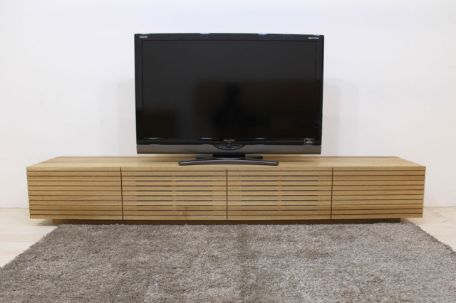 サイズオーダー可能 天然木・無垢材使用のシンプル家具シリーズ 風雅 テレビボード ホワイトオーク