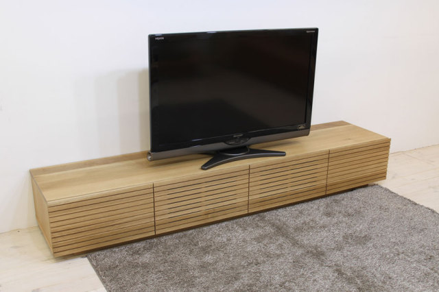 サイズオーダー可能 天然木・無垢材使用のシンプル家具シリーズ 風雅 テレビボード ホワイトオーク