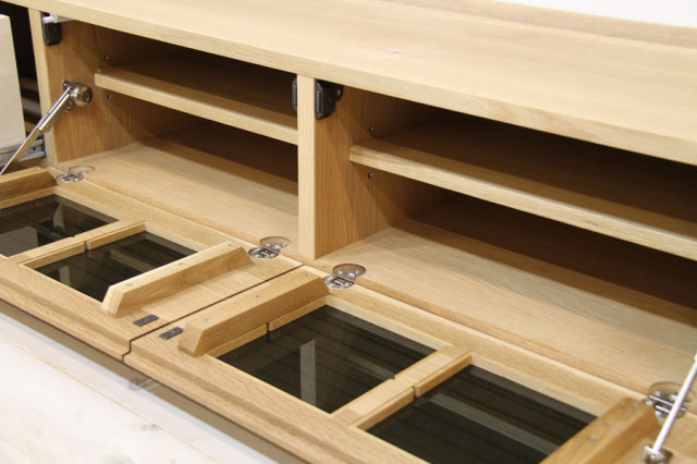 サイズオーダー可能 天然木・無垢材使用のシンプル家具シリーズ 風雅 テレビボード ホワイトオーク