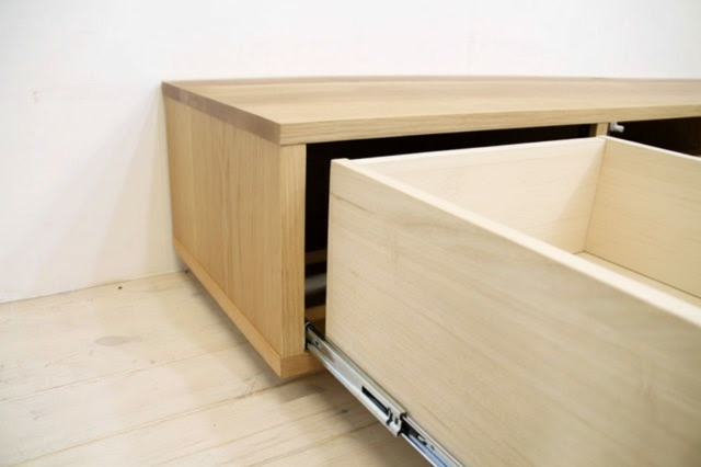 サイズオーダー可能 天然木・無垢材使用のシンプル家具シリーズ 風雅 テレビボード ホワイトオーク